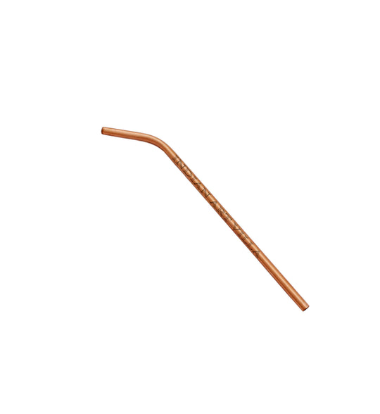 Pure copper cocktail straw full view — Indian Art Villa