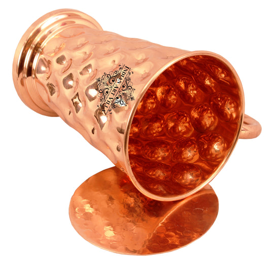 Pure Copper Big diamond Mug Moscow Mule Cup 450 ML with Coaster