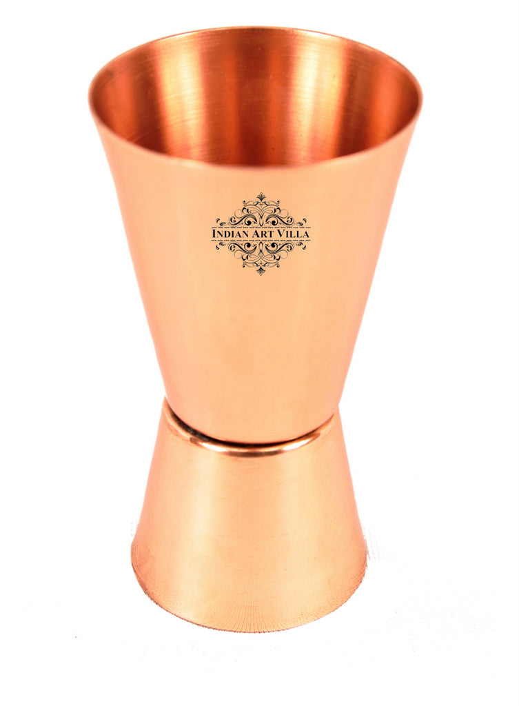 INDIAN ART VILLA Set of 2 Pure Copper Moscow Mule with Free 2 Pure Copper Shot Glasses