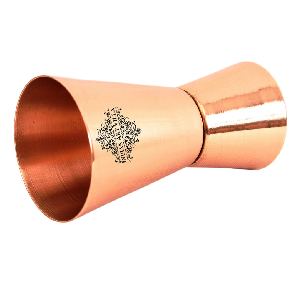 INDIAN ART VILLA Set of 2 Pure Copper Moscow Mule with Free 2 Pure Copper Shot Glasses