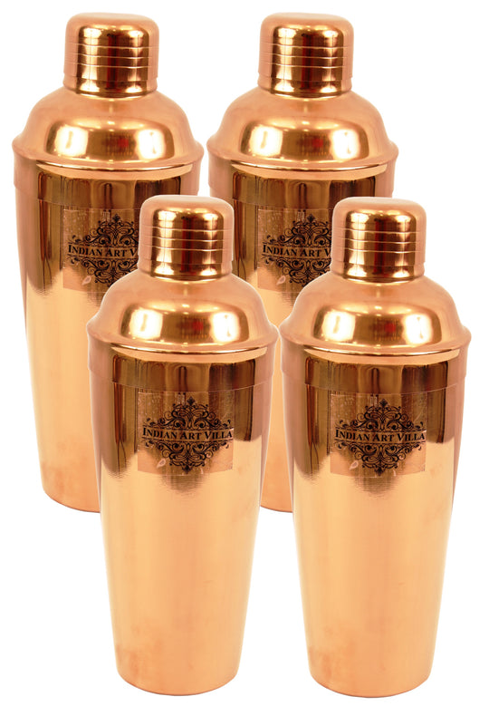 Indian Art Villa Pure Copper Cocktail Shaker – Wine & Drink Mixer Bar Tool for Home, Bar, and Gifting, Elegant Polished Design