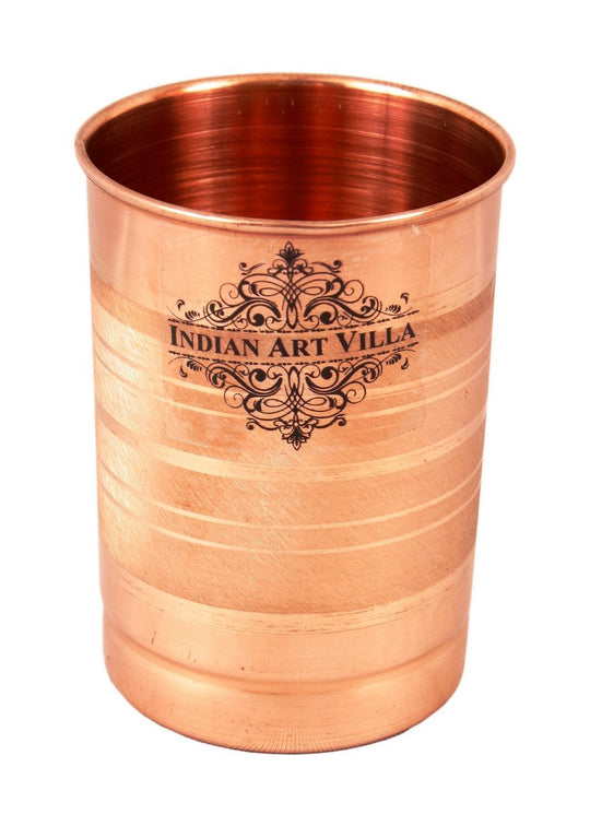 Pure copper jug pitcher with glasses white background — Indian Art Villa