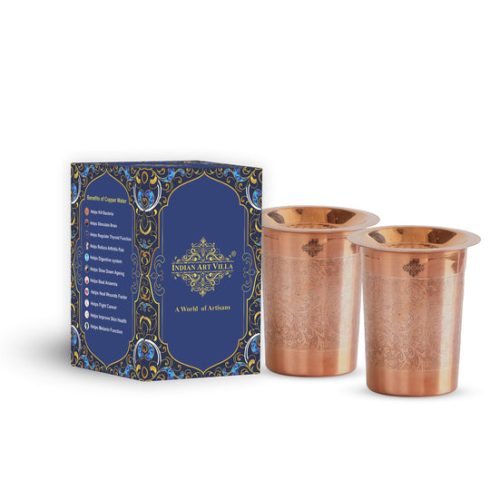 Copper glass artisan crafted hydration use