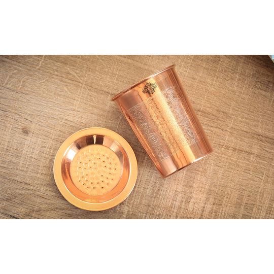 Copper tumbler elegant handcrafted finish