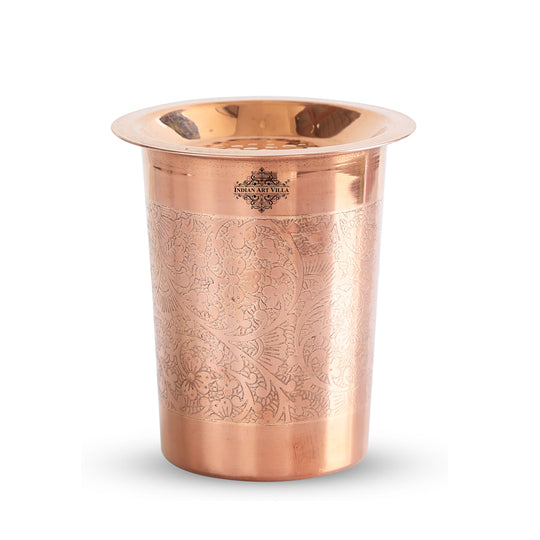 Traditional copper water vessel