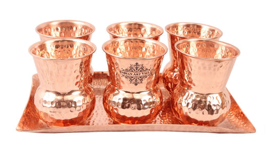 glass set with tray