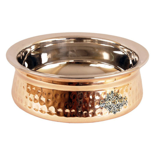 Set of S/C D/W Hammered,Handi No.2,Kadhai No.2,Serving Spoon x2,4 Pieces