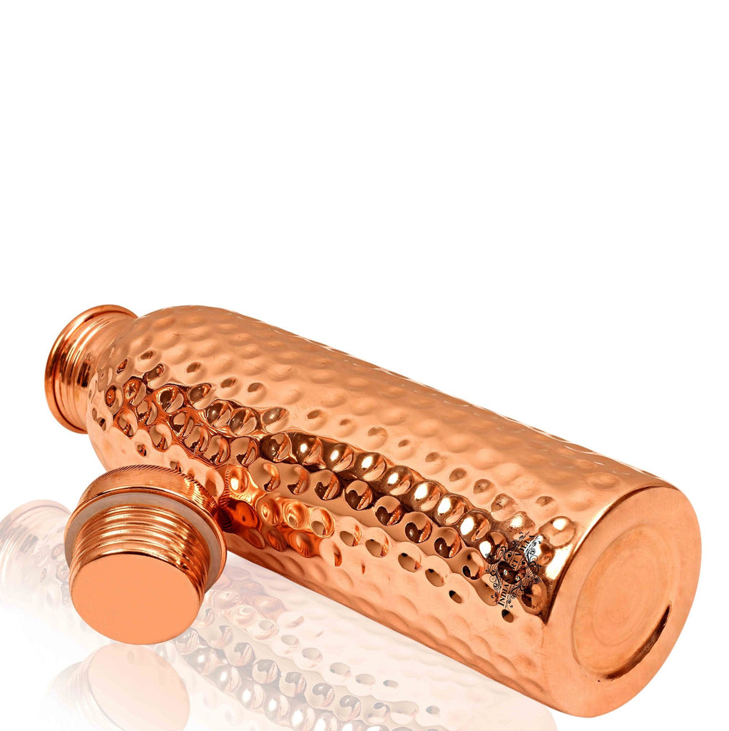 Copper Bottle with Glass Gift Set