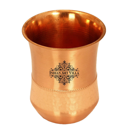 Smooth half hammered bedroom bottle with glass Indian Art Villa shaped for heritage grounded living and tactile beauty