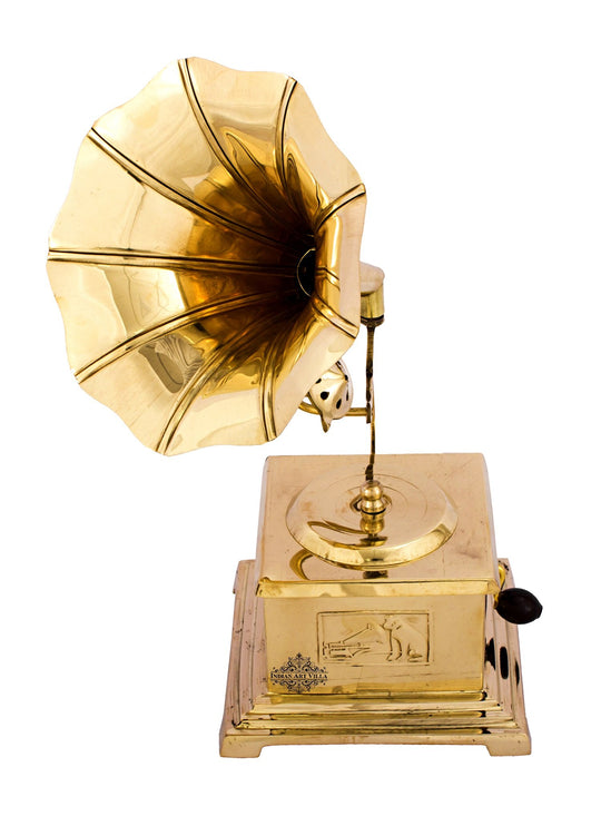 Pure brass dummy Gramophone side view — Indian Art Villa
