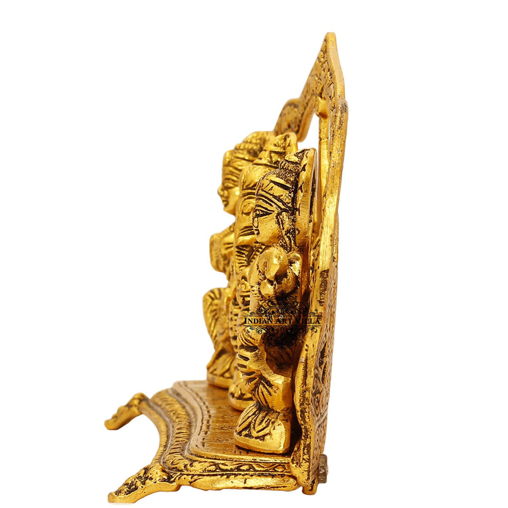 Indian Art Villa Pure Goddess Laxmi Ji Ganesha Sarasvati Ji Idol Home Décor Gift Item Height:- 5.5" Inch