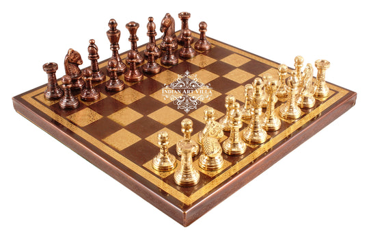 Brass Handmade Designer Chess Set with all Chessmen, Pieces, Home Decor