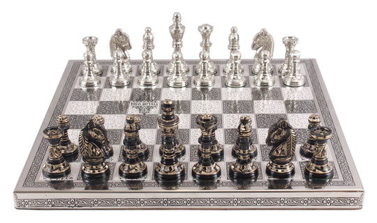 Brass Handmade Designer Chess Set with all Chessmen, Pieces, Home Decor
