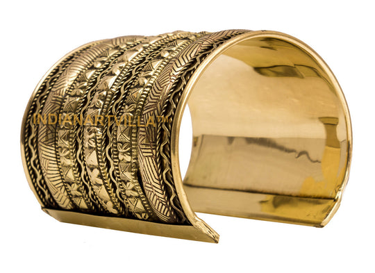 Handmade Brass Antique Rare Design Openable Kada Bracelete Bangle