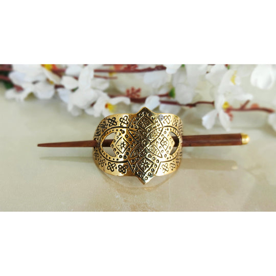 3 Pcs. Steel Hair Clip Set of 1 Fish, 1 Silver Arch & 1 Gold Arch Design