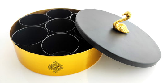 Masala Box with Black Lid