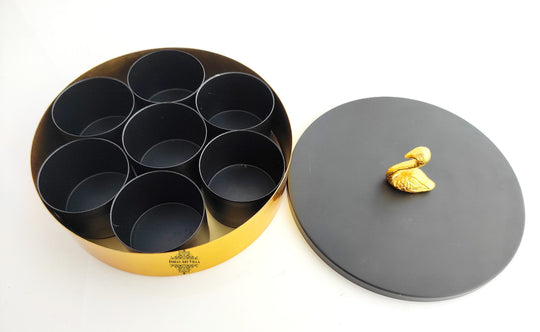 Masala Box with Black Lid