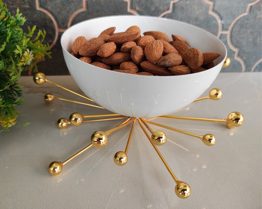 Dry Fruit Bowls With Brass Stand