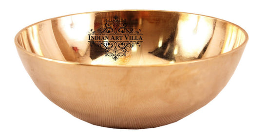 For best ayurvedic health benefits use this bronze Bowl, detox your stomach and enhances the nutrition in the body. From ancient times, drinking water from bronze glass is good for health. This Bowl has sturdy exterior and it is built to provide a best dinnerware experience to you.