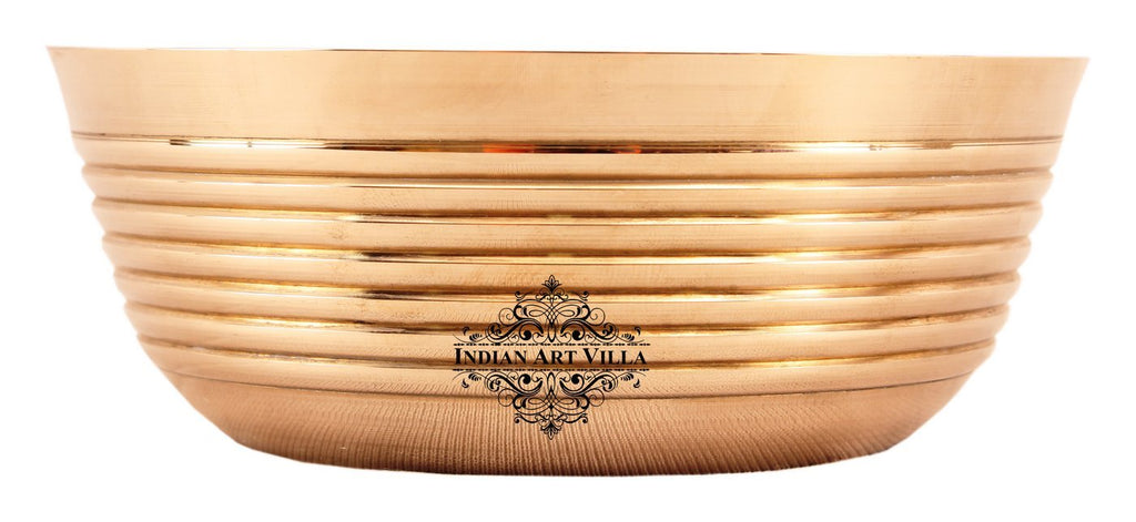 Indian Art Villa Pure Bronze Handmade Designer Bowl, Tableware, Dinnerware, Serveware, 400 ml