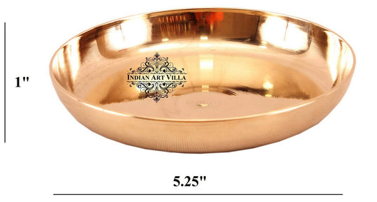 Pure Bronze Thali Plate – Round Serving Plate for Dining, Temple, Hotel, and Everyday Home Use.