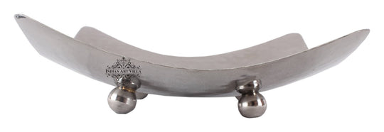 Pure Steel Hammered Design Square Platter with Legs