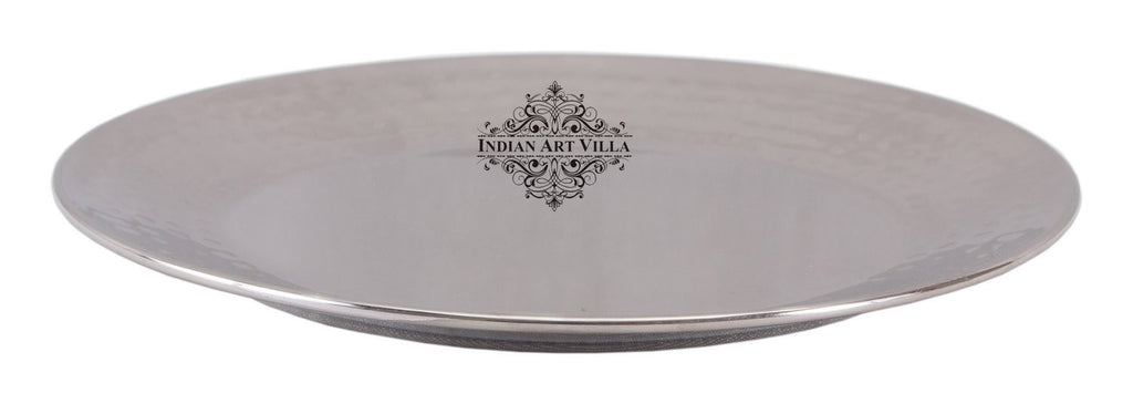 Indian Art Villa Steel Hammered Design Quarter Serving Plate