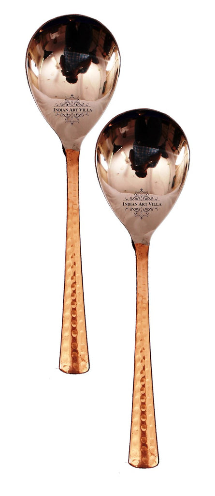 Steel Copper Set of 2 Rice Spoon 8" Inch
