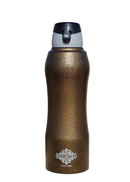 Steel  Bottle Enorgonomic Design New Sipper Cap Antique Gold