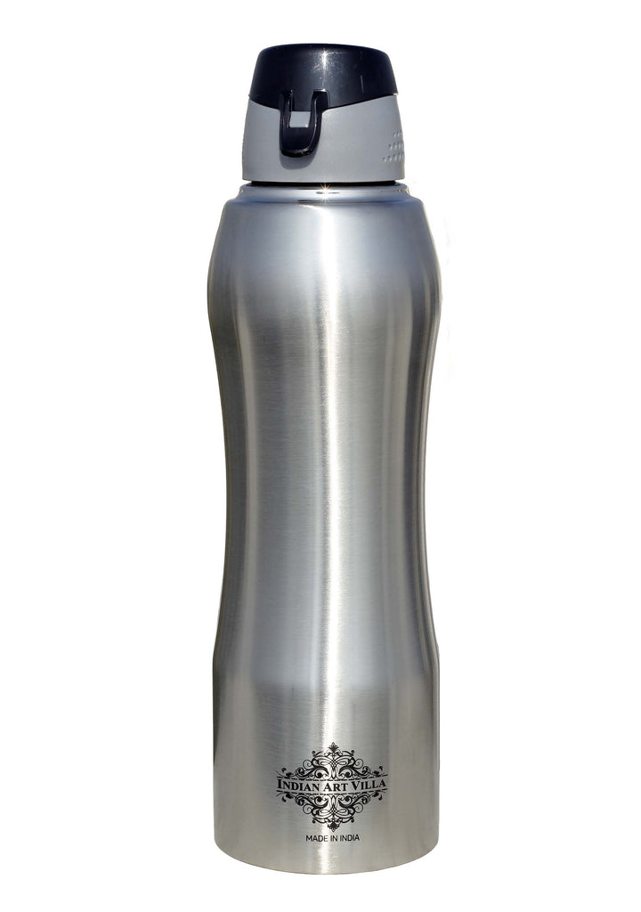 Indian Art Villa Pure Stainless Steel  Bottle Enorgonomic Design New Sipper Cap Plain Matt