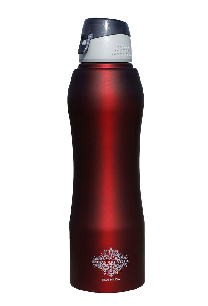 Indian Art Villa Steel  Bottle Enorgonomic Design New Sipper Cap Wine Matt