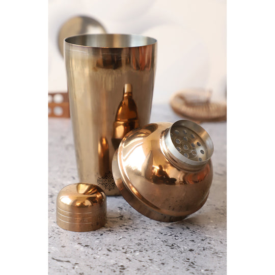 Steel wine shaker bottle bar use studio view — Indian Art Villa