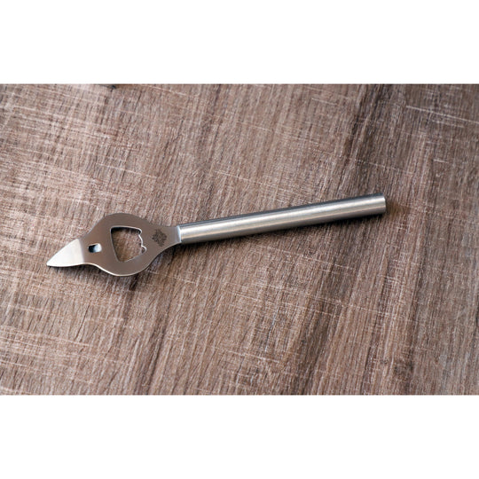 Stainless steel bottle opener 18 cm side view — Indian Art Villa