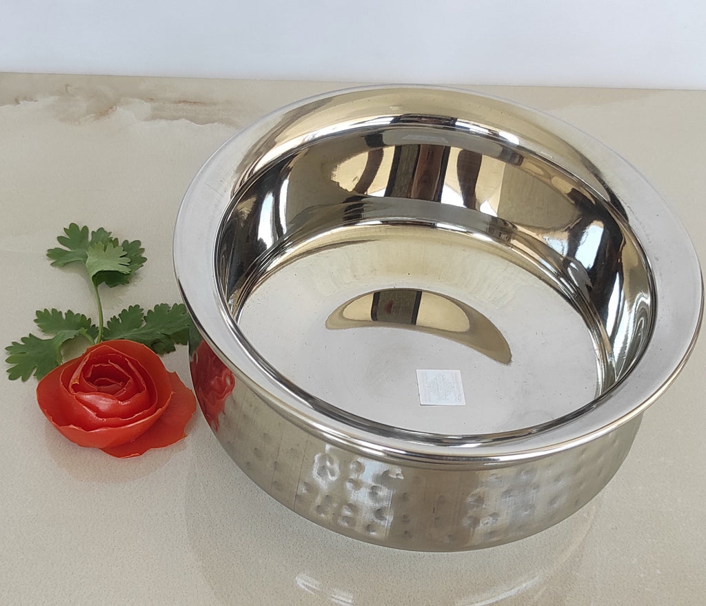 Steel Handi and Serving Bowls