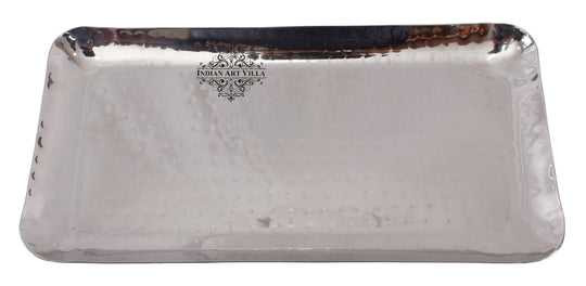 Pure Steel Hammered Rectangular Platter Tray