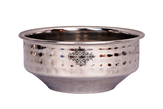 Pure Steel Hammered Design Soup Bowl 350 ML Set of 2