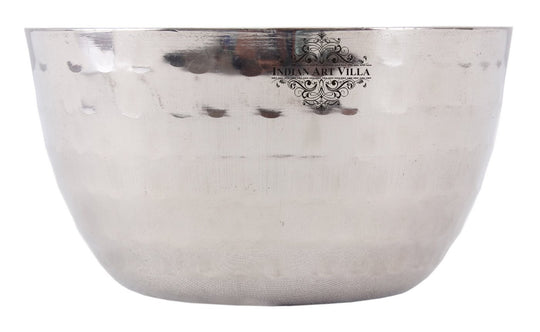 Handmade Pure Steel Serving Bowl | Katori with Hammered Design, Tableware, Dinnerware, 150ml
