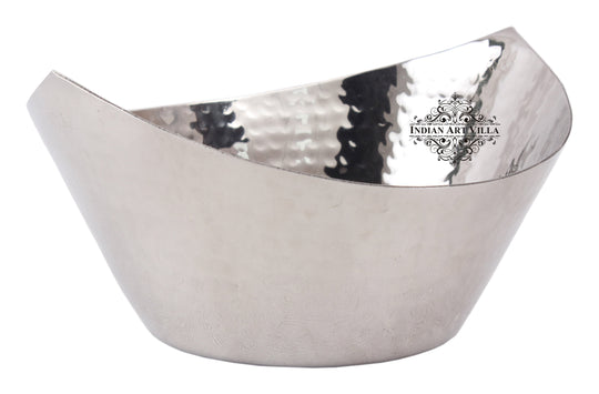 Pure Steel Hammered Design Cut Beetel Bowl