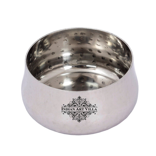 Steel Curved Chutney Bowl |Serving Food Dishes| Home Hotel Restaurant | Diameter 6 cm