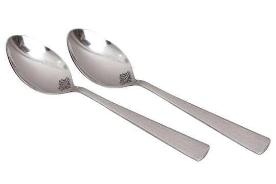 Pure Stainless Steel Hammered Design Table spoon