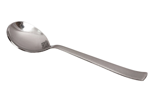 Pure Stainless Steel Handmade Matt Finish Design Soup Spoon