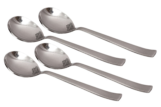 Pure Stainless Steel Handmade Matt Finish Design Soup Spoon