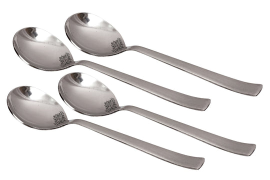 Pure Stainless Steel Handmade Matt Finish Design Soup Spoon