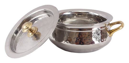 Steel Serving handi With Lid