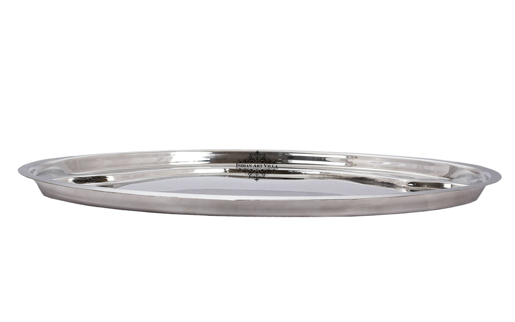Steel Oval Plate Serving Dishes Tableware Dinnerware Diameter 16.8" Inch