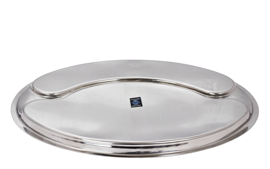 Steel Oval Plate Serving Dishes Tableware Dinnerware Diameter 16.8" Inch