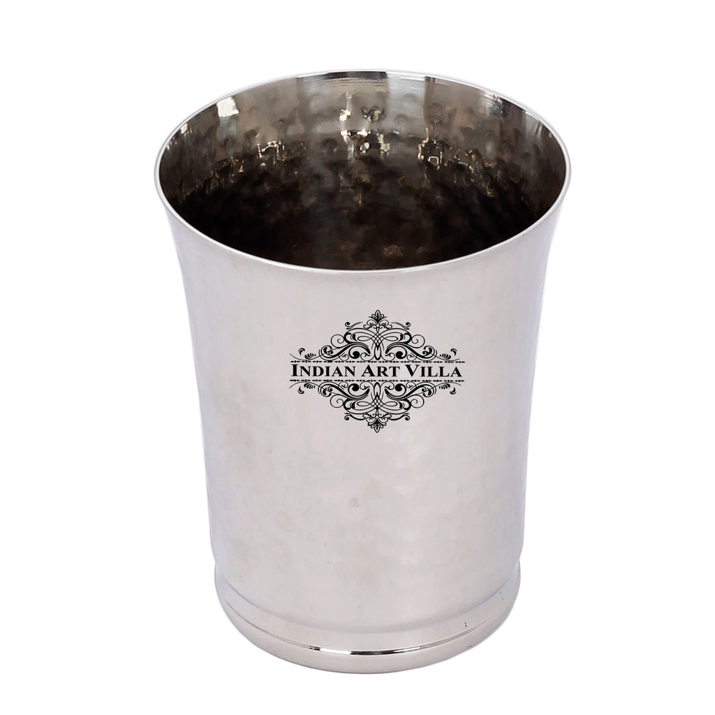 INDIAN ART VILLA Steel Plain Glass Tumbler Cup Serving Drinking