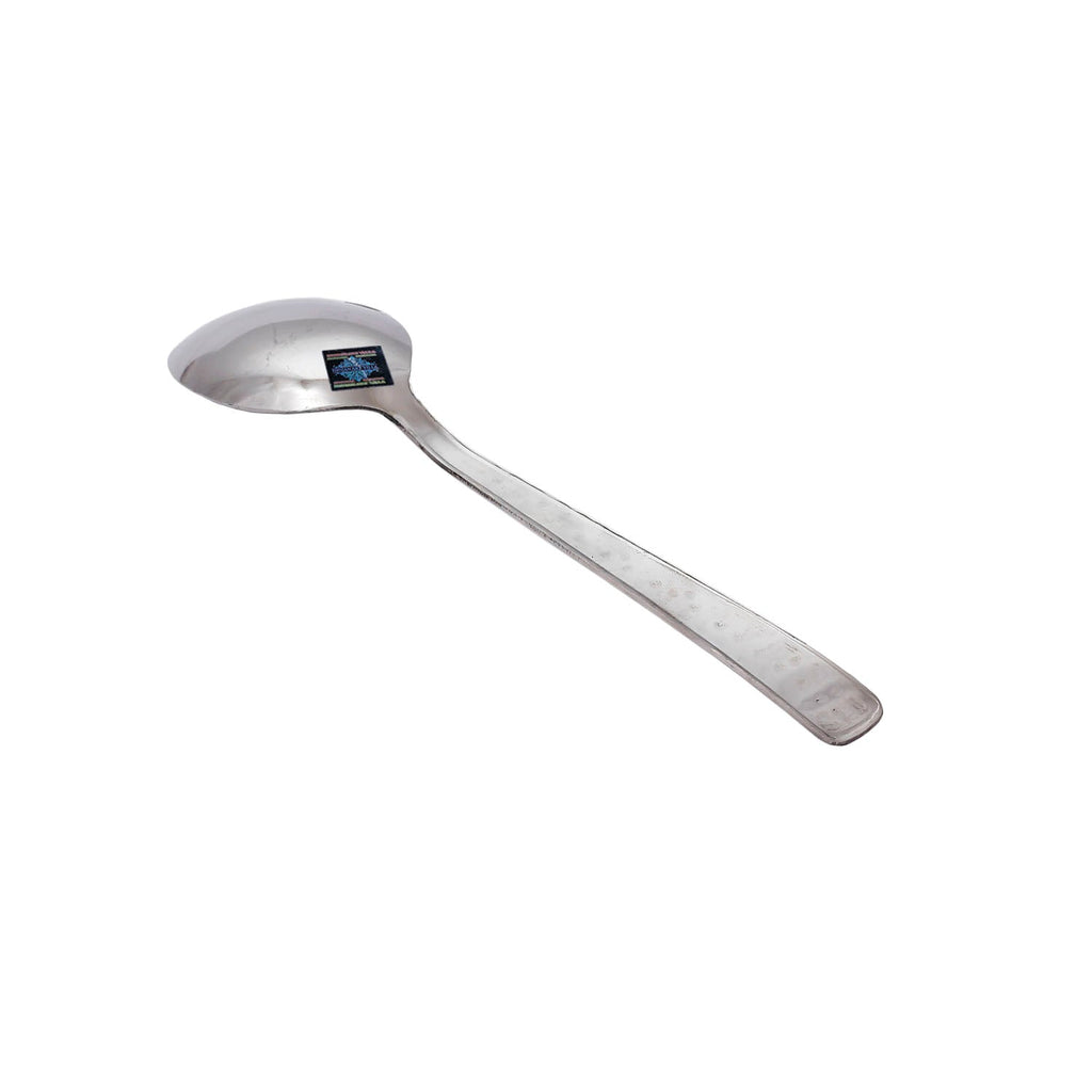 IndianArtVilla Handmade Hammered Premium Quality Stainless Steel Dessert Spoon Cutlery,Silver, 6" Inch