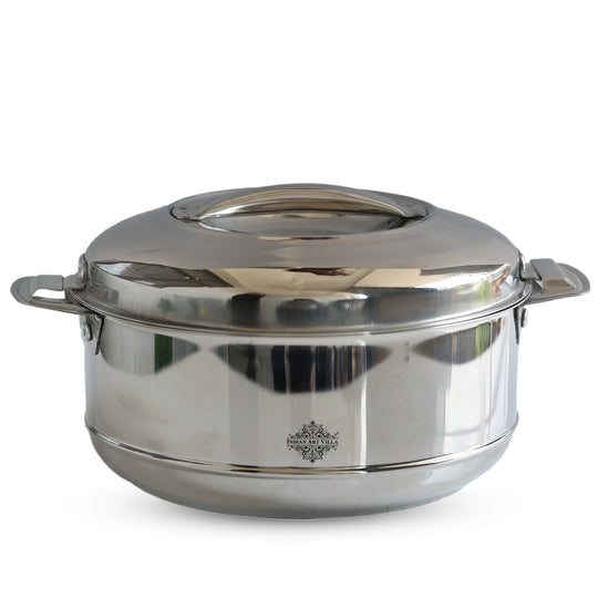 Stainless Steel Set of 3 Casseroles – Durable, Stylish, and Perfect for Every Occasion, Tableware & Serveware For Home, Hotel & Restaurants, Volume - 800 ML + 1250 ML + 2000 ML