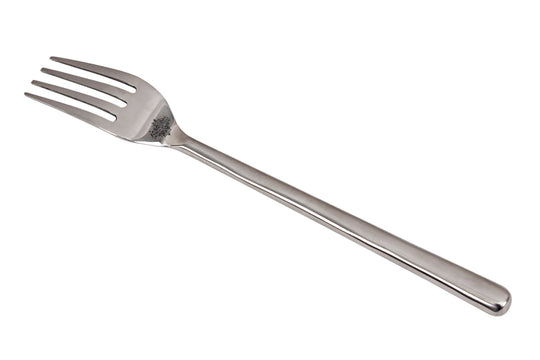 Steel smooth design fork cutlery set side view — Indian Art Villa